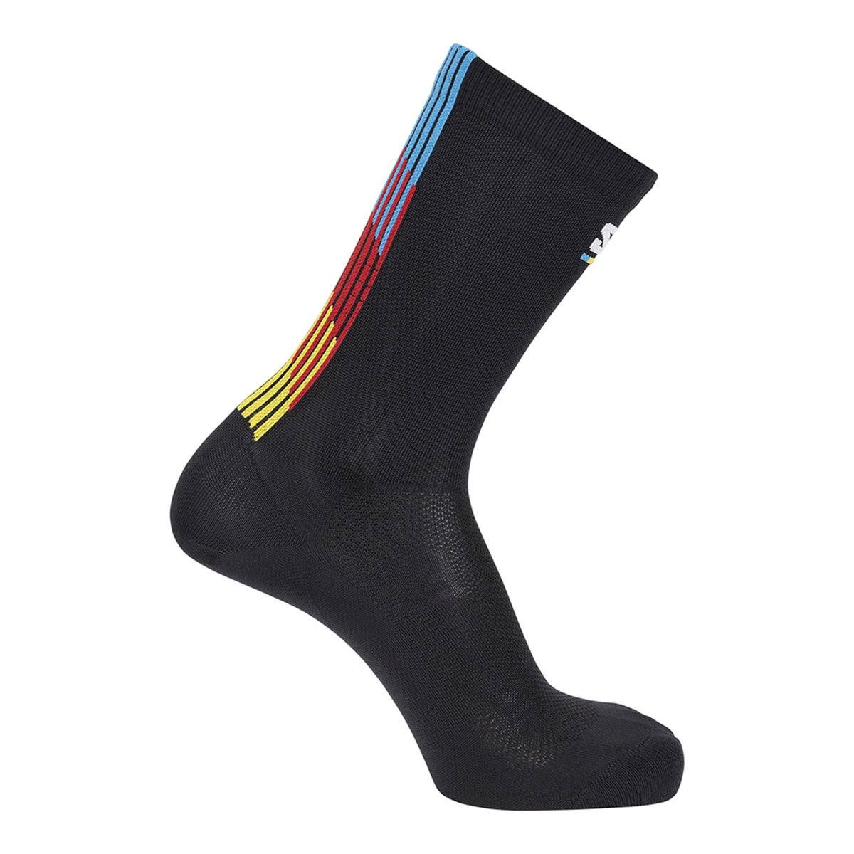 Meias Unissexo de Running Pulse Race Flag Crew Preto-1