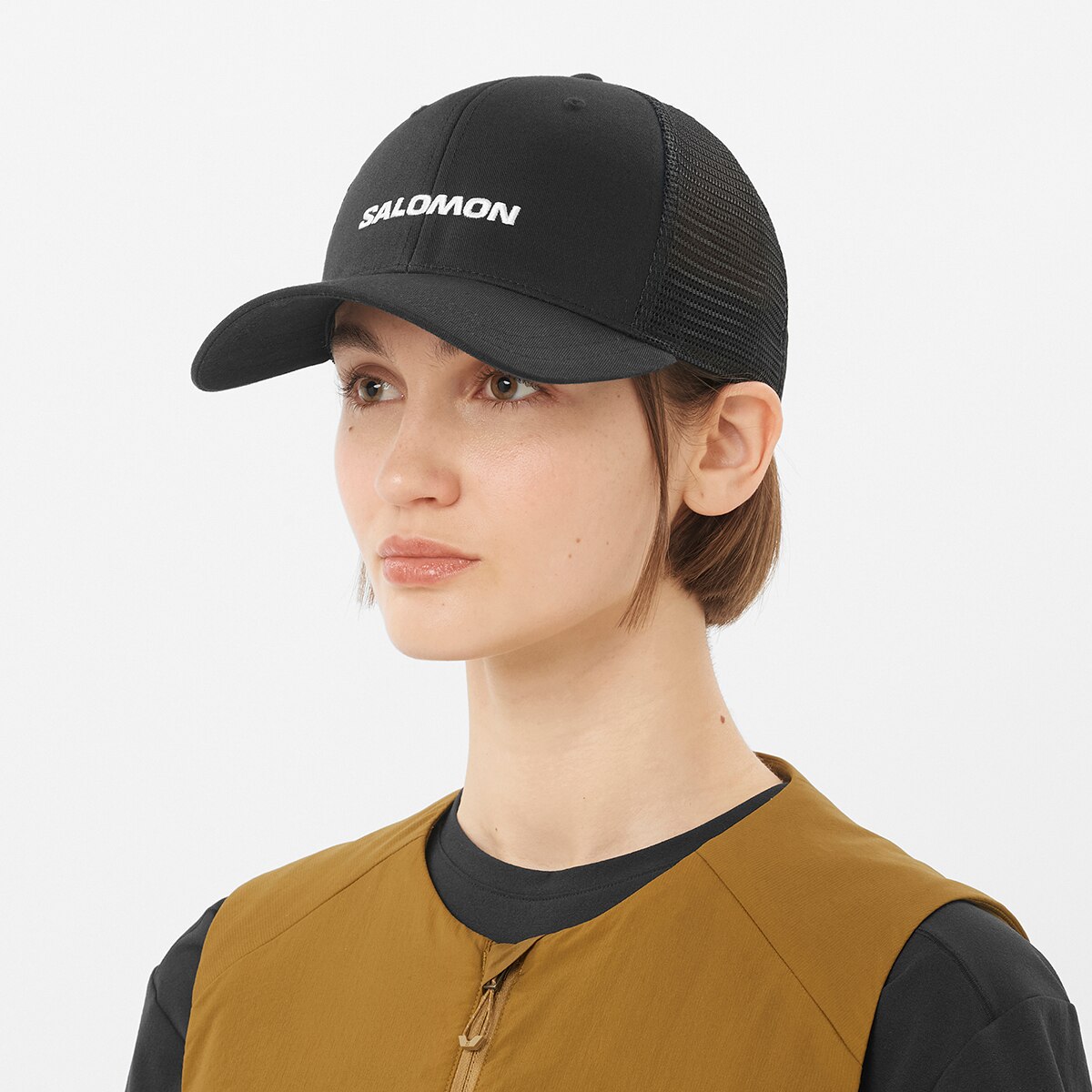 Gorra unisex LOGO TRUCKER CAP SALOMON - Negro Negro-4
