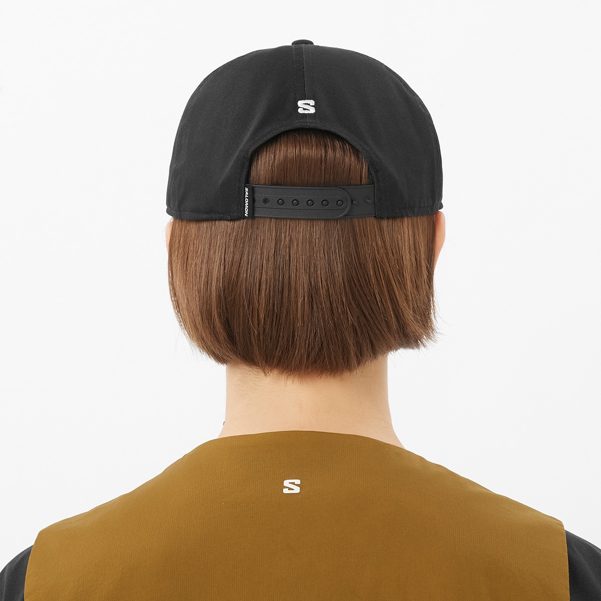 Gorra con visera plana unisex LOGO FLAT CAP SALOMON - Negro Negro-3