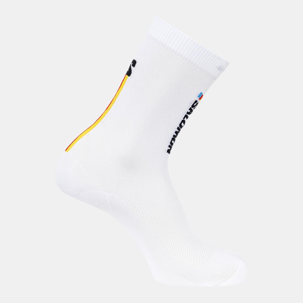 Salomon Calcetines unisex PULSE RACE FLAG CREW Blanco