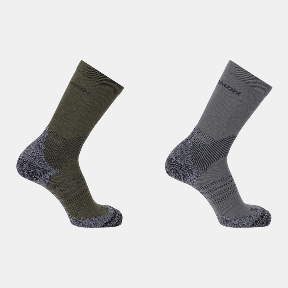 Calcetines unisex X ULTRA ACCESS CREW 2-PAC SALOMON - Morado / Verde Morado / Verde-1