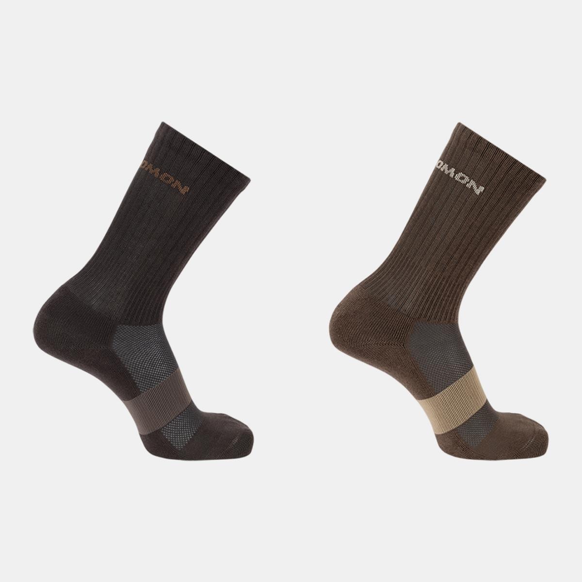Calcetines unisex EVASION CREW 2-PACK SALOMON - Marrón Marrón-1