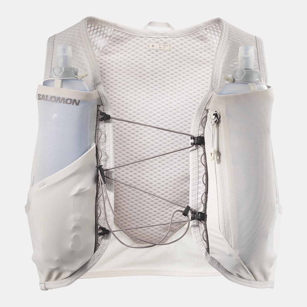Imagen 2 de Bolsa de running unisex con bidones incluidos GRVL SKIN 4 SET Salomon - Blanco / Marrón Blanco / Marrón