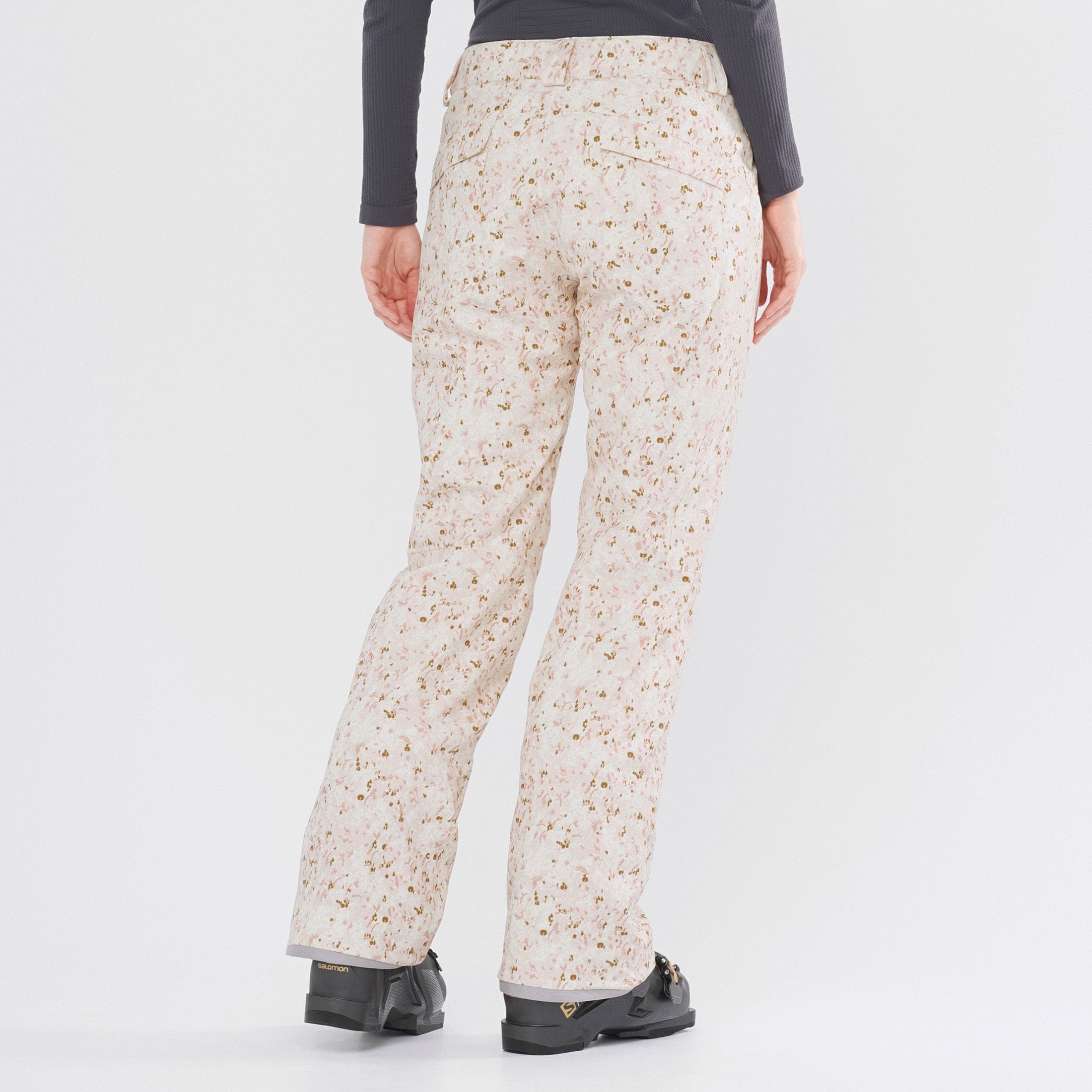Pantalones para mujer EDGE PANT W SALOMON - Blanco / Marrón Blanco / Marrón-2