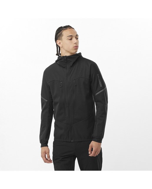 Chaqueta shell de hombre Mtn Softshell Jacket M Salomon - Negro Negro-1