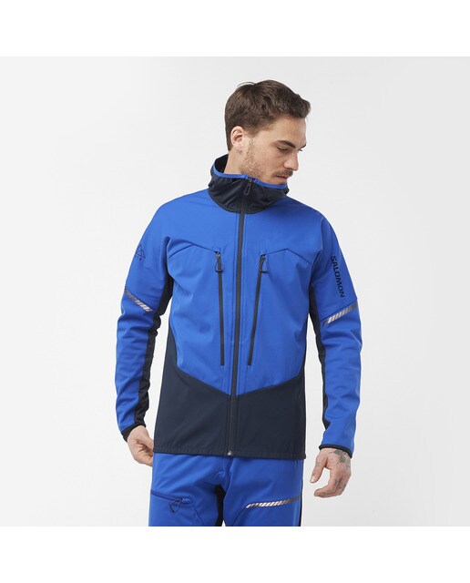 Chaqueta shell de hombre Mtn Softshell Jacket M Salomon - Azul Azul-1