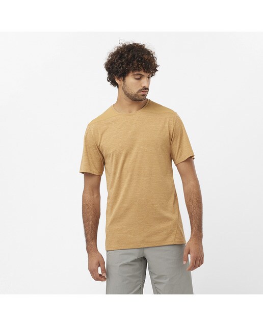 T-shirt Outline Castanho-1
