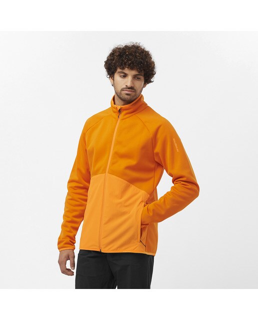 Imagen 0 de Sudadera de hombre Essential Warm Full Zip Salomon Naranja