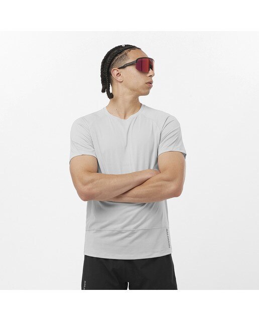 T-shirt Cross Run Cinzento-1