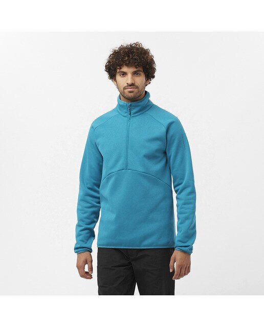 Sweatshirt Essential Warm Half Zip Azul-1