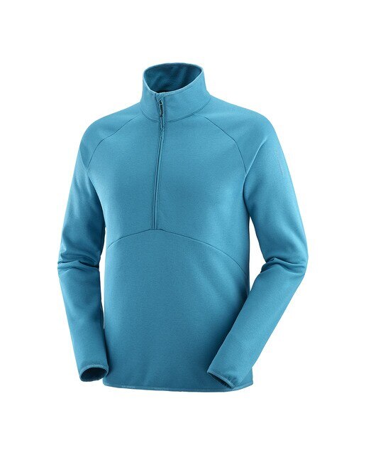 Sweatshirt Essential Warm Half Zip Azul-3