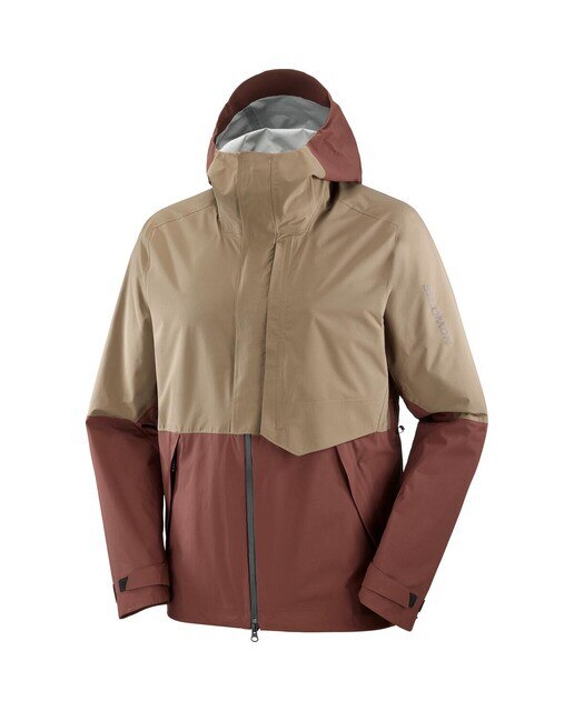 Chaqueta de hombre Outerpath Pro 2.5L Salomon - Marrón Marrón-3