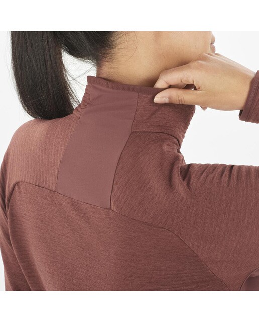 Chaqueta de mujer Essential Lightwarm Salomon - Beige Marrón-3