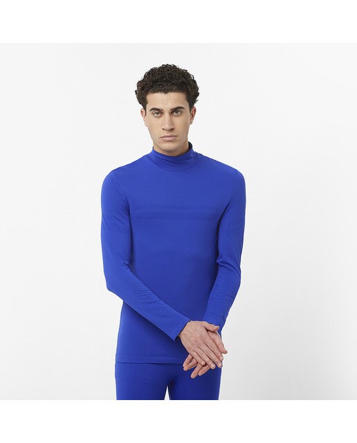 T-shirt Essential Seamless Salomon Azul-1