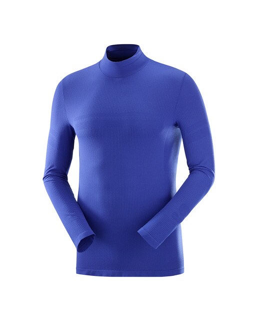 T-shirt Essential Seamless Salomon Azul-3
