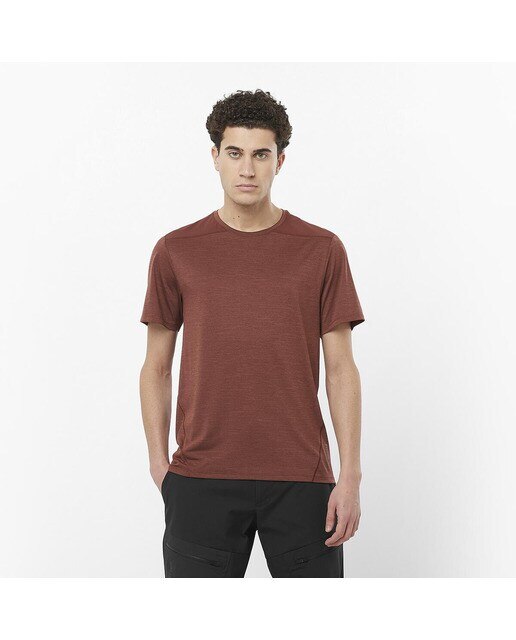 T-shirt Outline Castanho-1