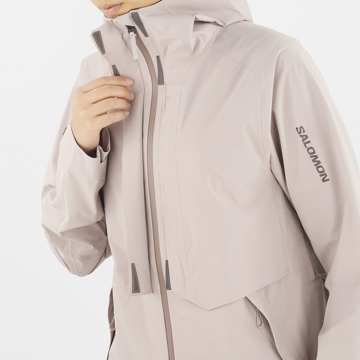 Chaqueta shell de mujer OUTERPATH PRO 2.5L Salomon - Natural Natural-3