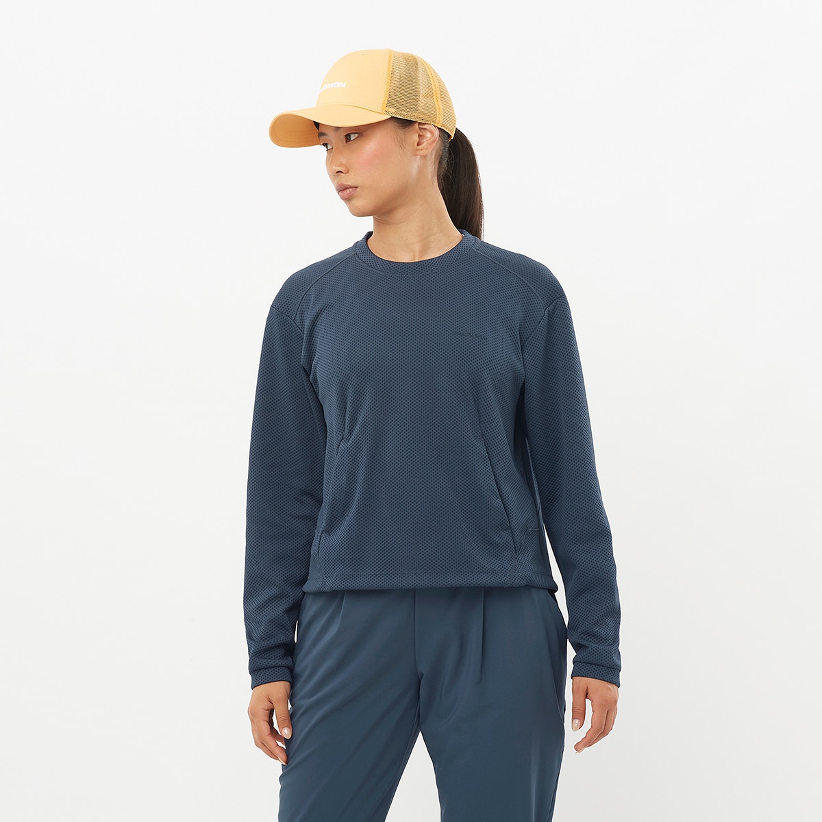 Sweatshirt de Decote Redondo Motomesh Cinzento-1