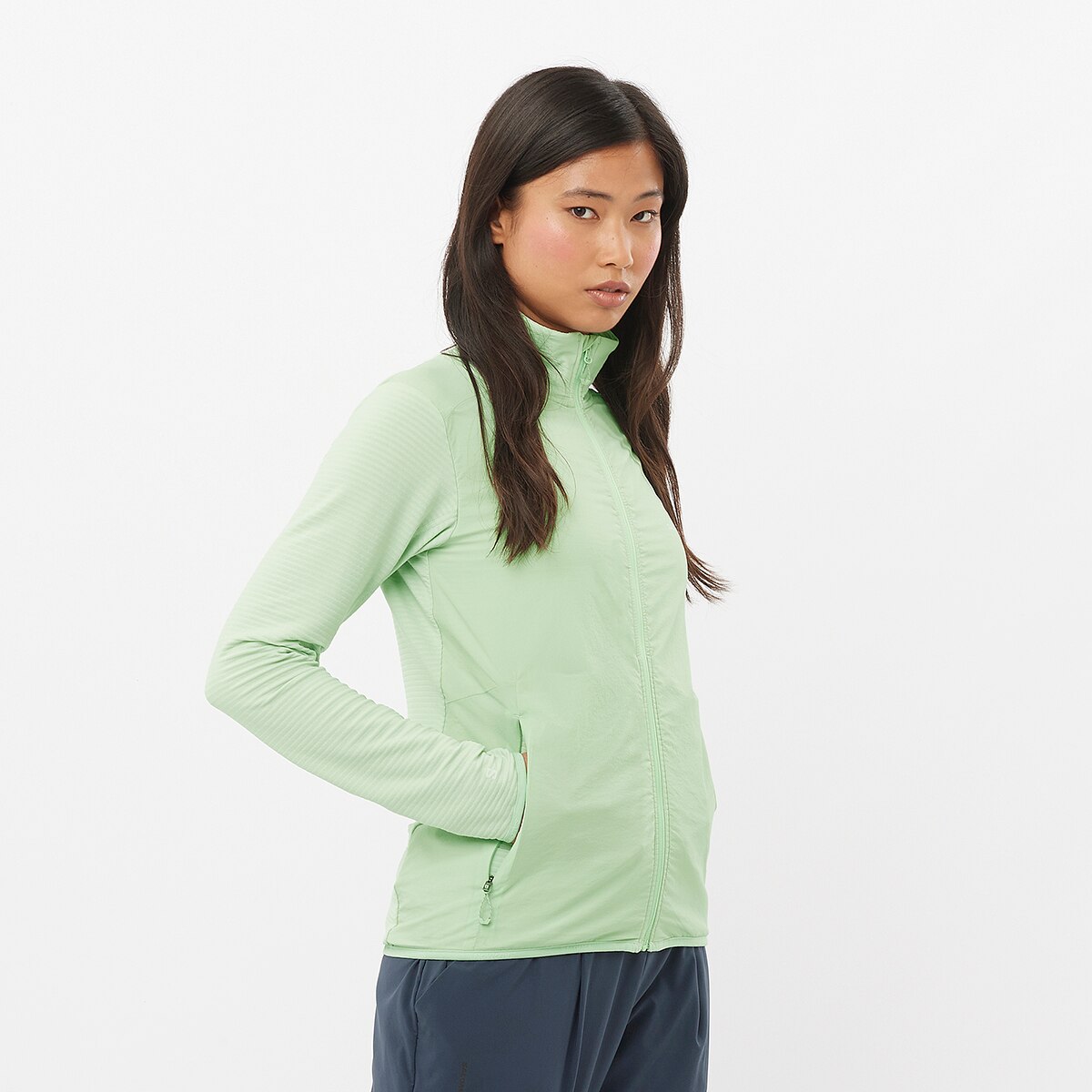 Casaco de Fecho de Correr Completo Essential Lightwarm Hybrid Verde-1
