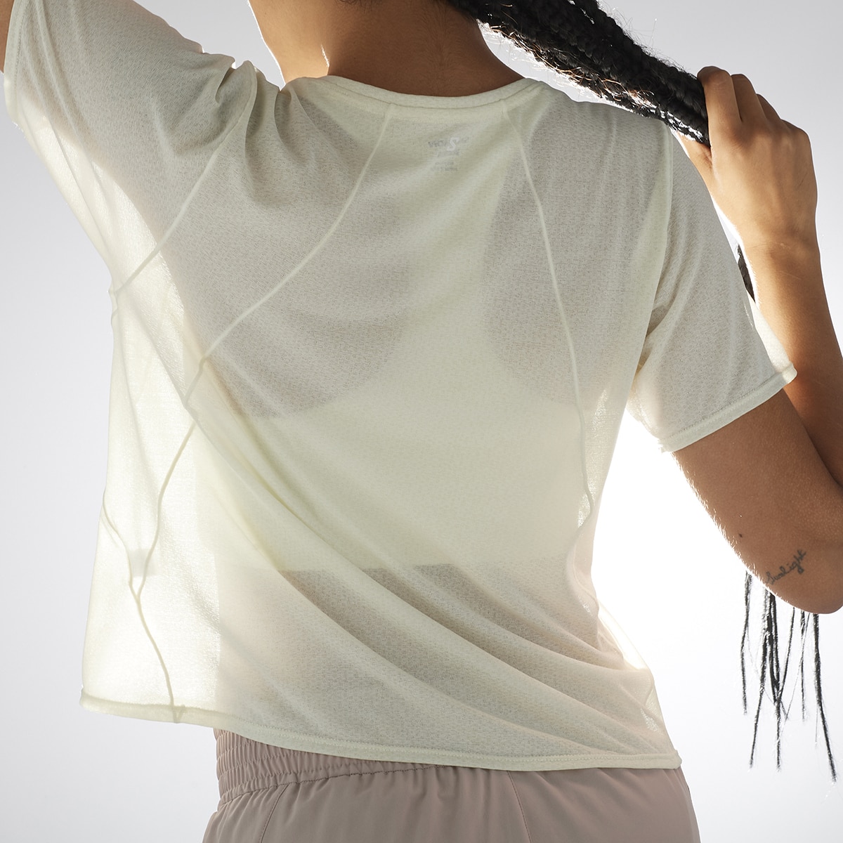 T-shirt de Manga Curta SHKout Air Cropped Verde-3