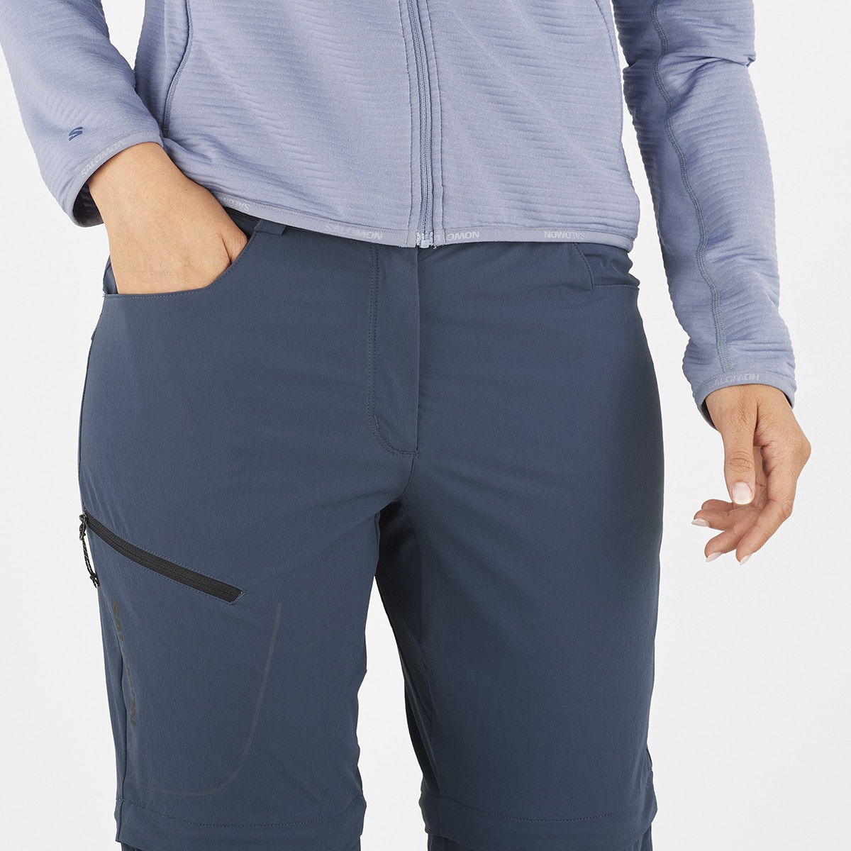 Imagen 4 de Pantalones de mujer WAYFARER ZIP OFF Salomon - Gris Gris