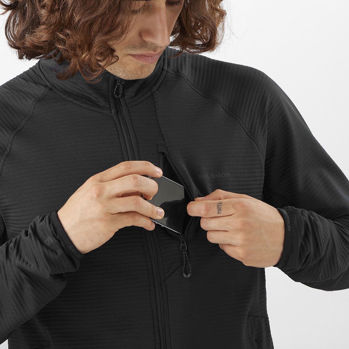 Casaco com Capuz Essential Lightwarm Preto-5
