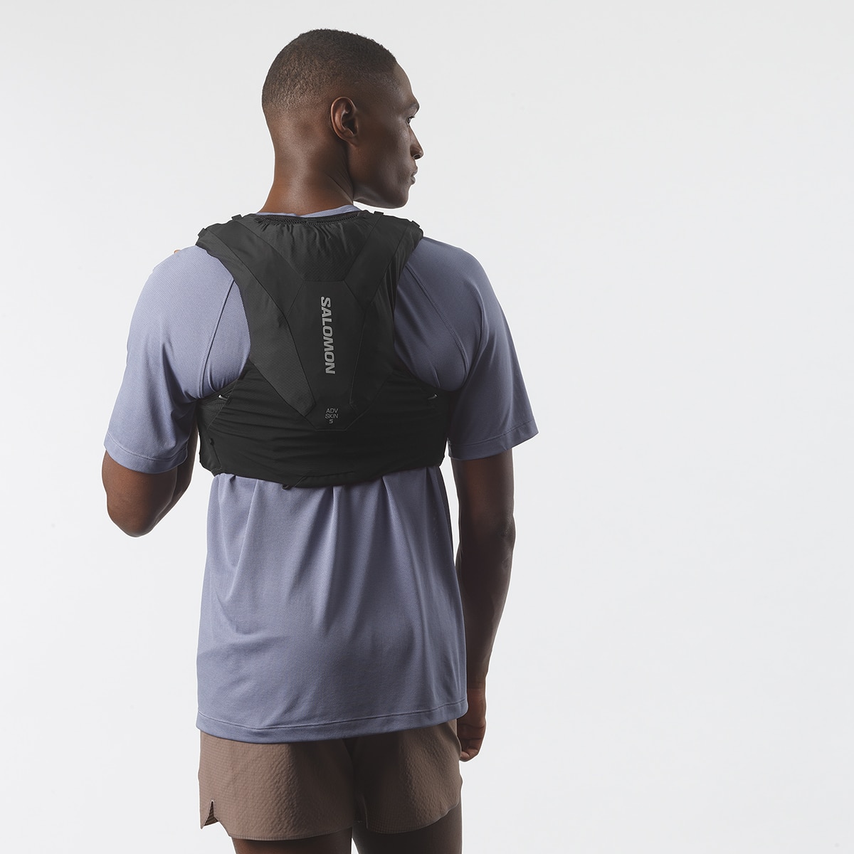 Colete de Running Unissexo ADV Skin 5 com bidons Incluídos Preto-2