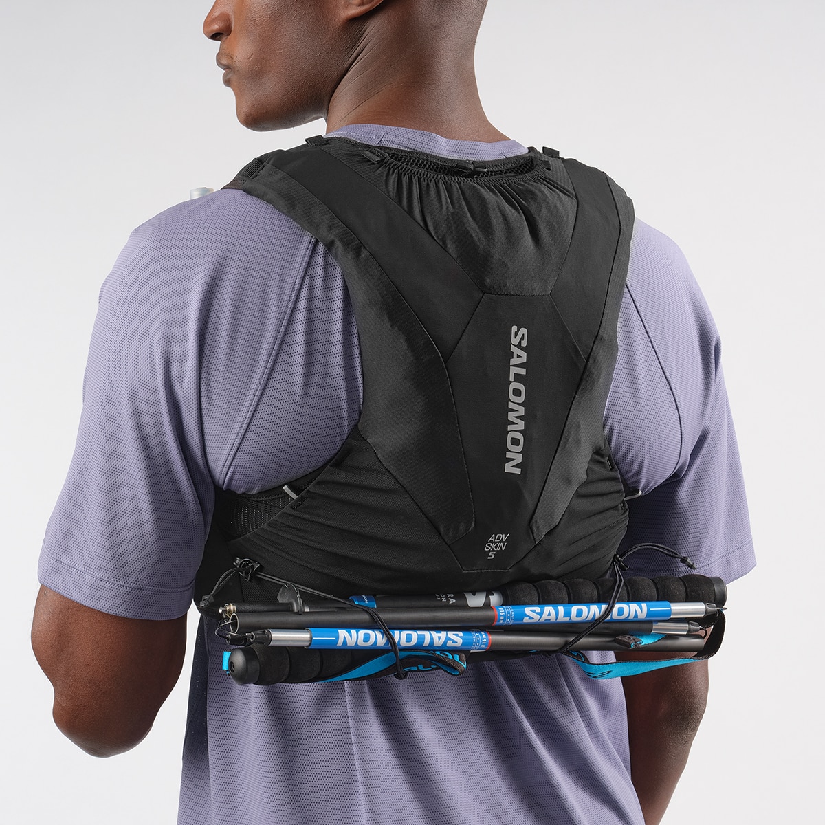 Colete de Running Unissexo ADV Skin 5 com bidons Incluídos Preto-4