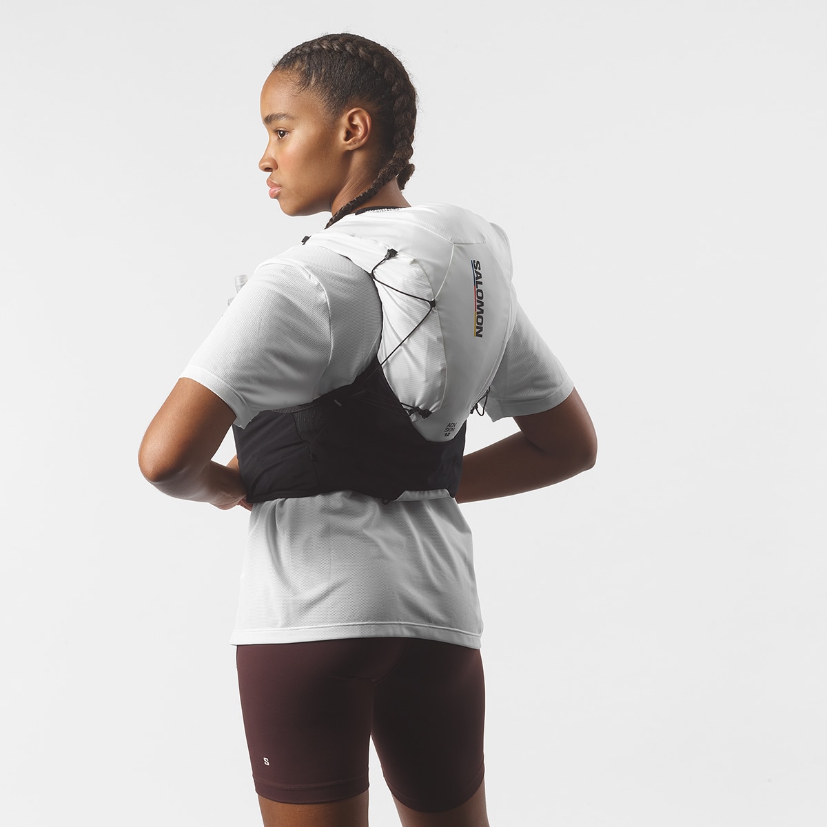 Colete de Running Unissexo ADV Skin 12 Race Flag com Bidons Incluídos Preto-4