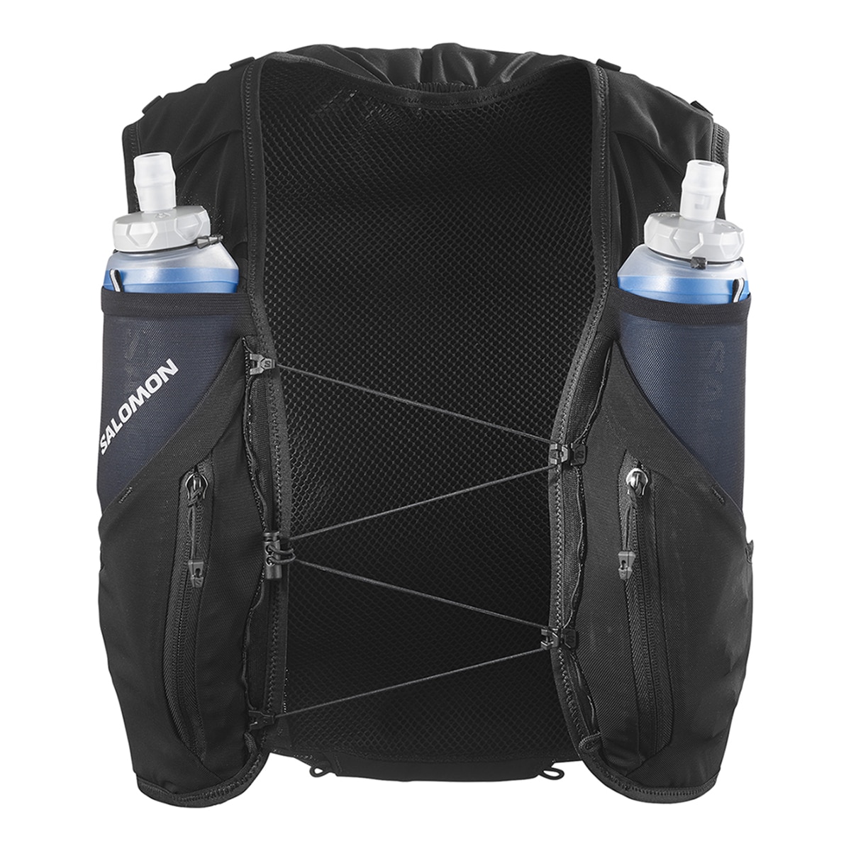 Colete de Running Unissexo ADV Skin 12 com Bidons Incluídos Preto-2