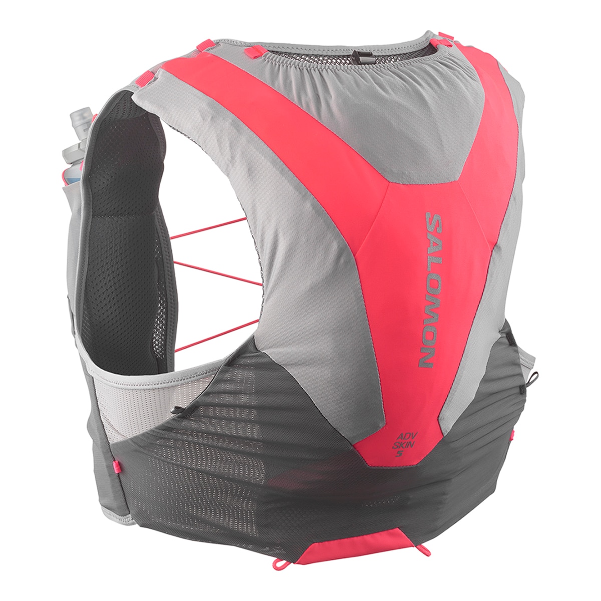 Chaleco de running Unisex ADV SKIN 5 con bidones incluidos Salomon - Gris Gris-1