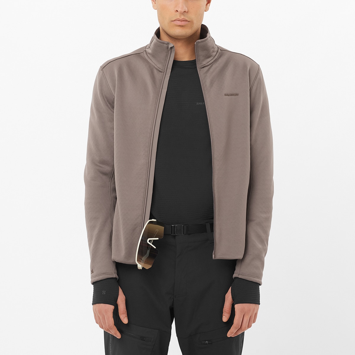 Imagen 0 de Chaqueta intermedia de cremallera completa para hombre OUTLINE WARM FLEECE FZ M SALOMON Rojo