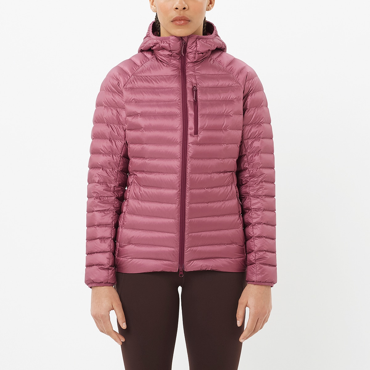 Chaqueta de plumón con capucha para mujer ELIXIR MICRO DOWN HD W SALOMON - Marrón Marrón-1