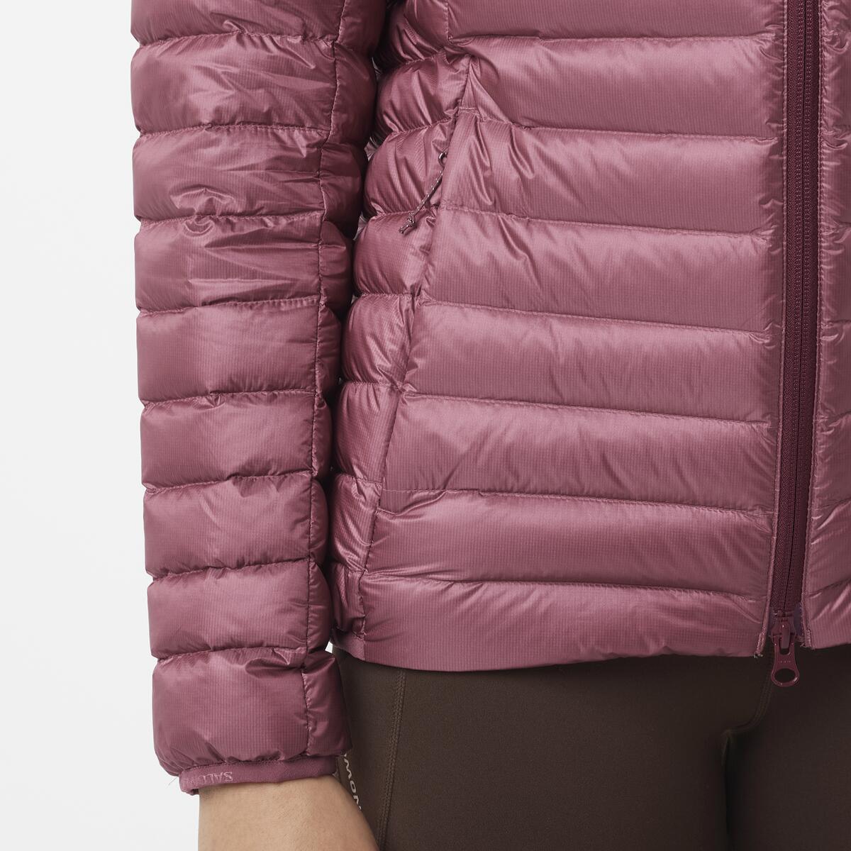 Chaqueta de plumón con capucha para mujer ELIXIR MICRO DOWN HD W SALOMON - Marrón Marrón-3