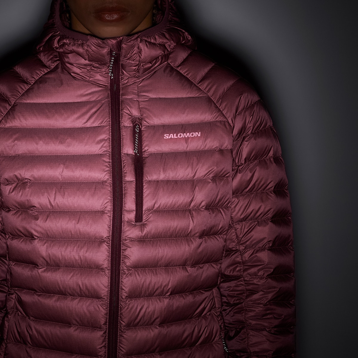 Chaqueta de plumón con capucha para mujer ELIXIR MICRO DOWN HD W SALOMON - Marrón Marrón-8