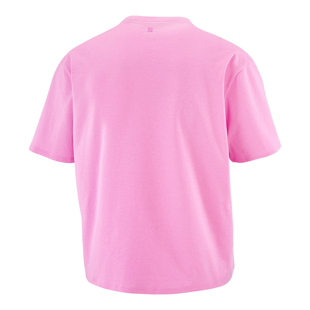 Camiseta de manga corta para mujer TRACKLINE SS TEE W SALOMON - Rosa Rosa-4