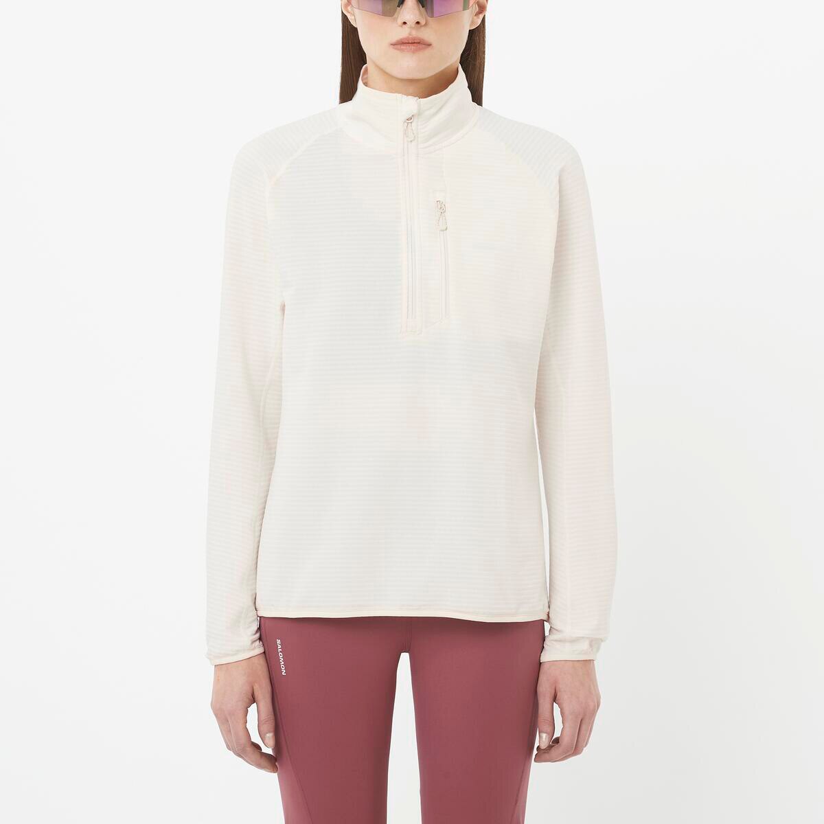Imagen 0 de Prenda intermedia de media cremallera para mujer SNTIAL LIGHTWARM HZ W SALOMON Blanco