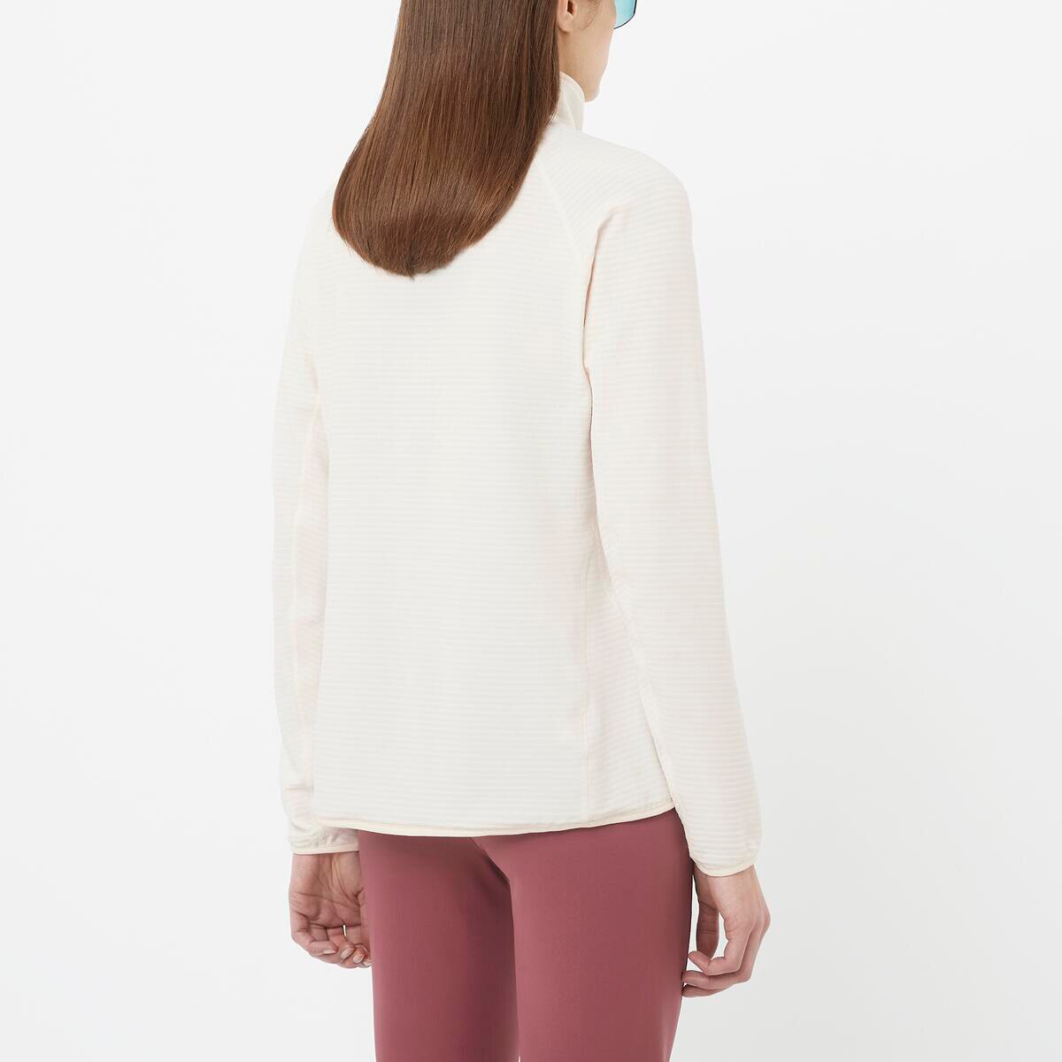Imagen 2 de Prenda intermedia de media cremallera para mujer SNTIAL LIGHTWARM HZ W SALOMON - Blanco Blanco