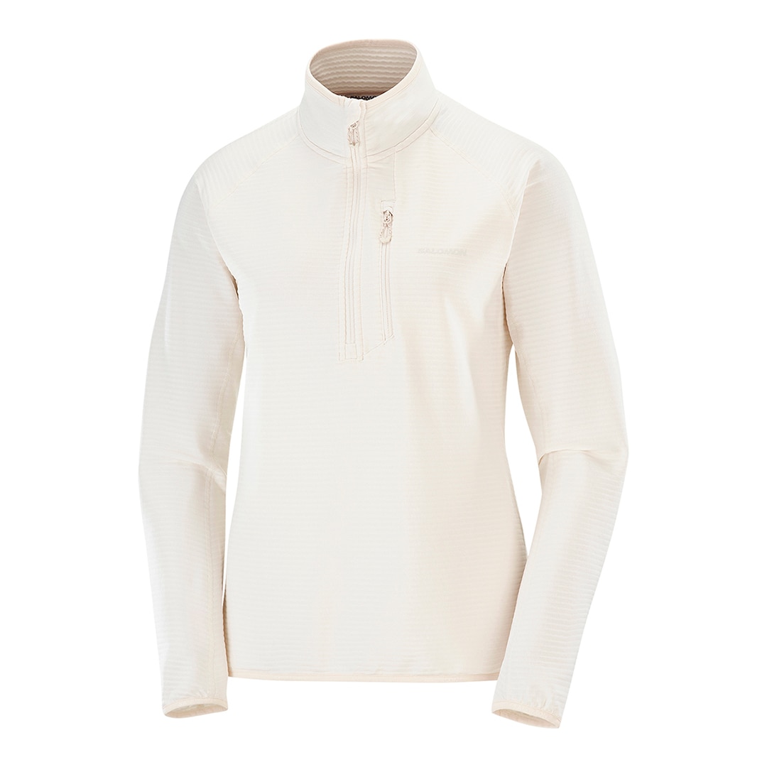 Imagen 5 de Prenda intermedia de media cremallera para mujer SNTIAL LIGHTWARM HZ W SALOMON - Blanco Blanco