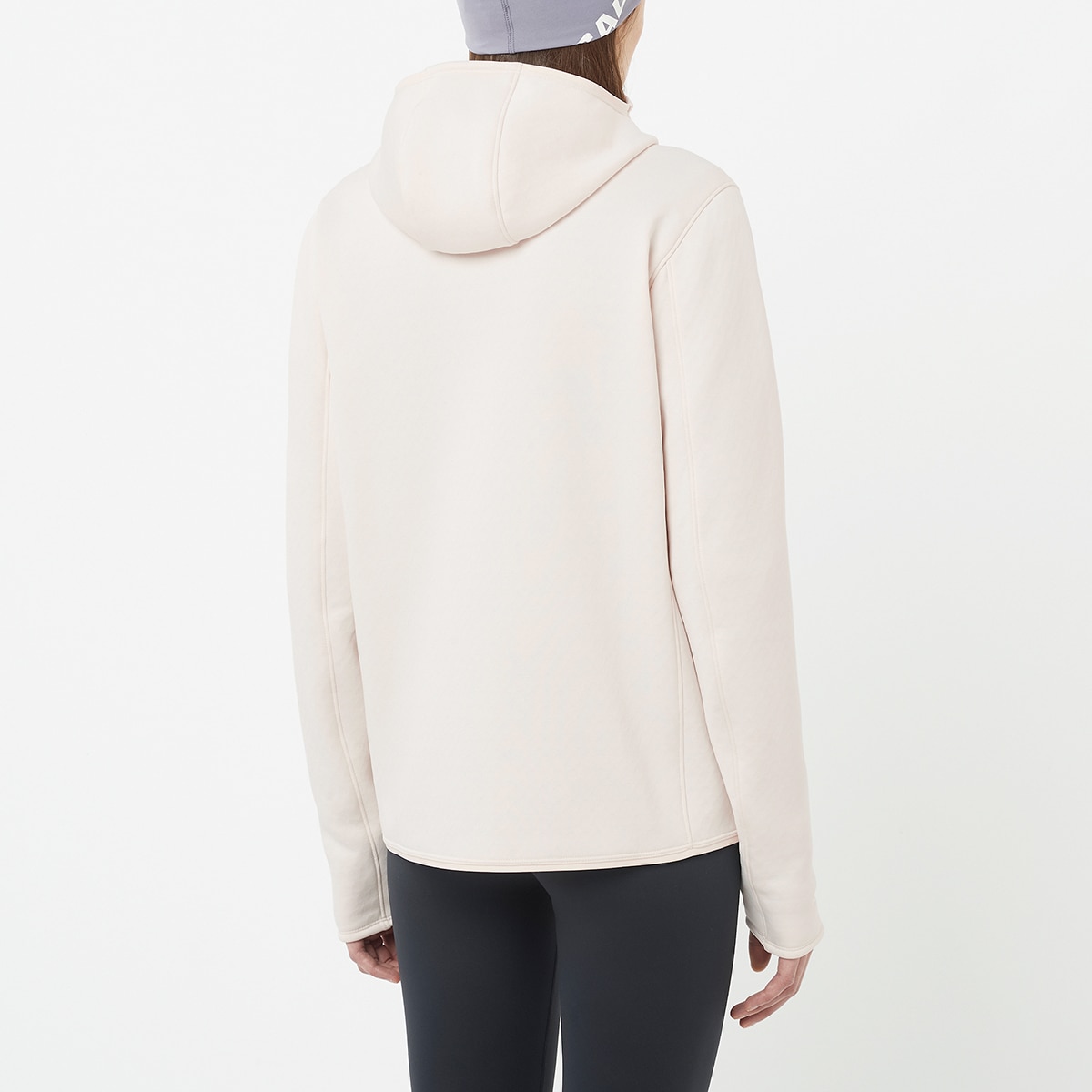 Imagen 3 de Chaqueta intermedia con capucha para mujer OUTLINE WARM FLEECE HD W SALOMON - Blanco Blanco