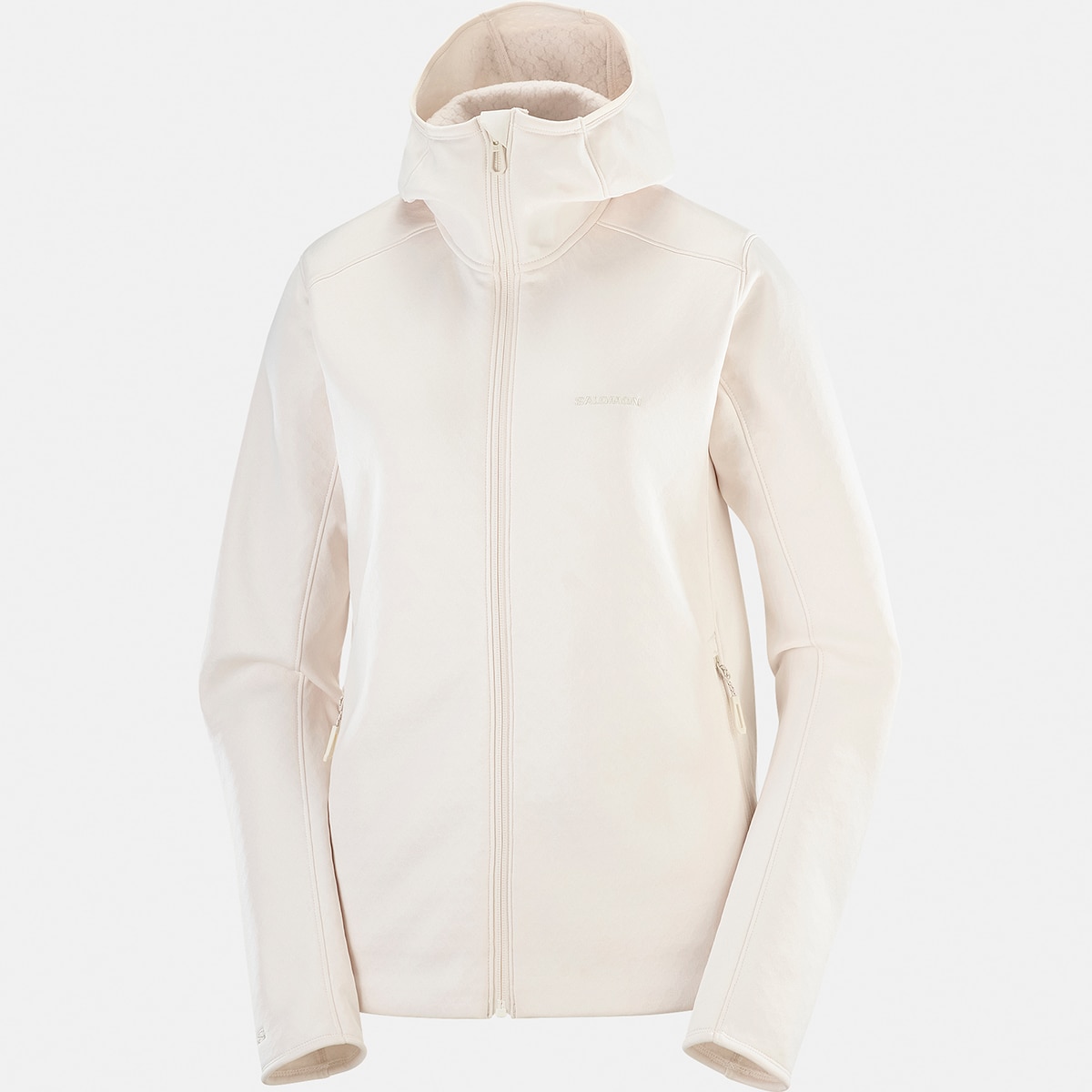 Imagen 5 de Chaqueta intermedia con capucha para mujer OUTLINE WARM FLEECE HD W SALOMON - Blanco Blanco
