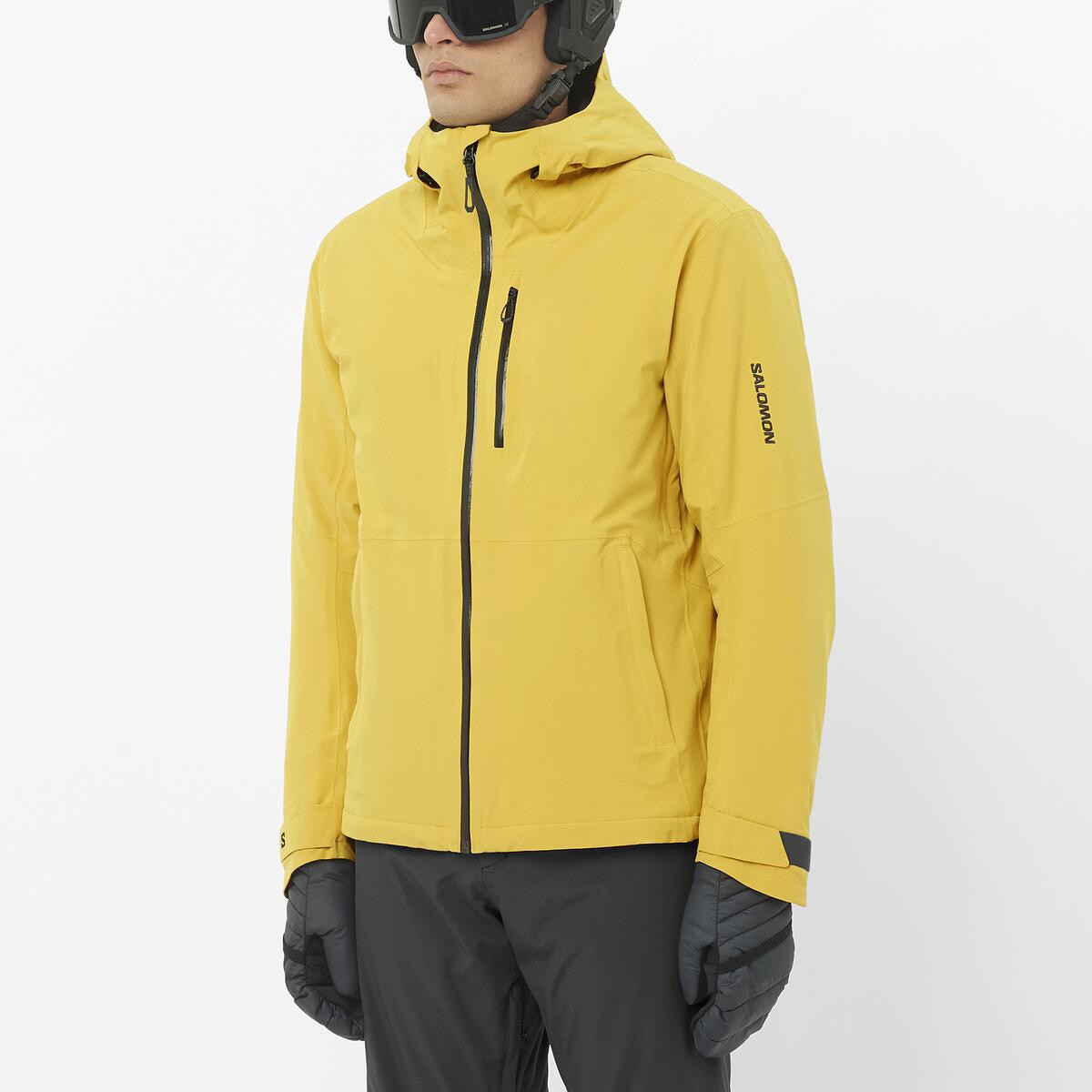 Salomon Chaqueta aislada con capucha para hombre HIGHLAND JACKET M Verde