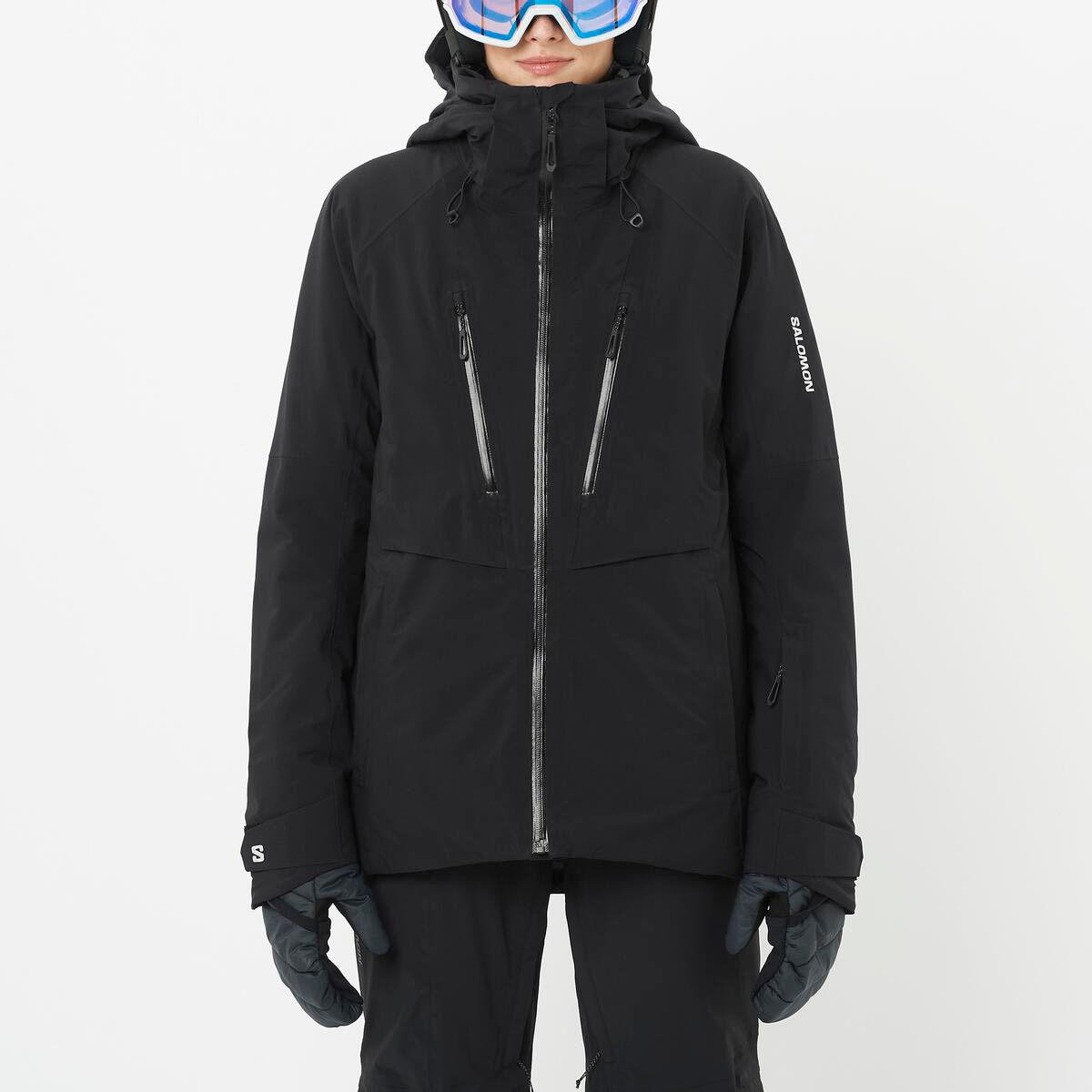 Chaqueta aislada con capucha para mujer BRILLIANT 2.0 JACKET W SALOMON - Negro Negro-1