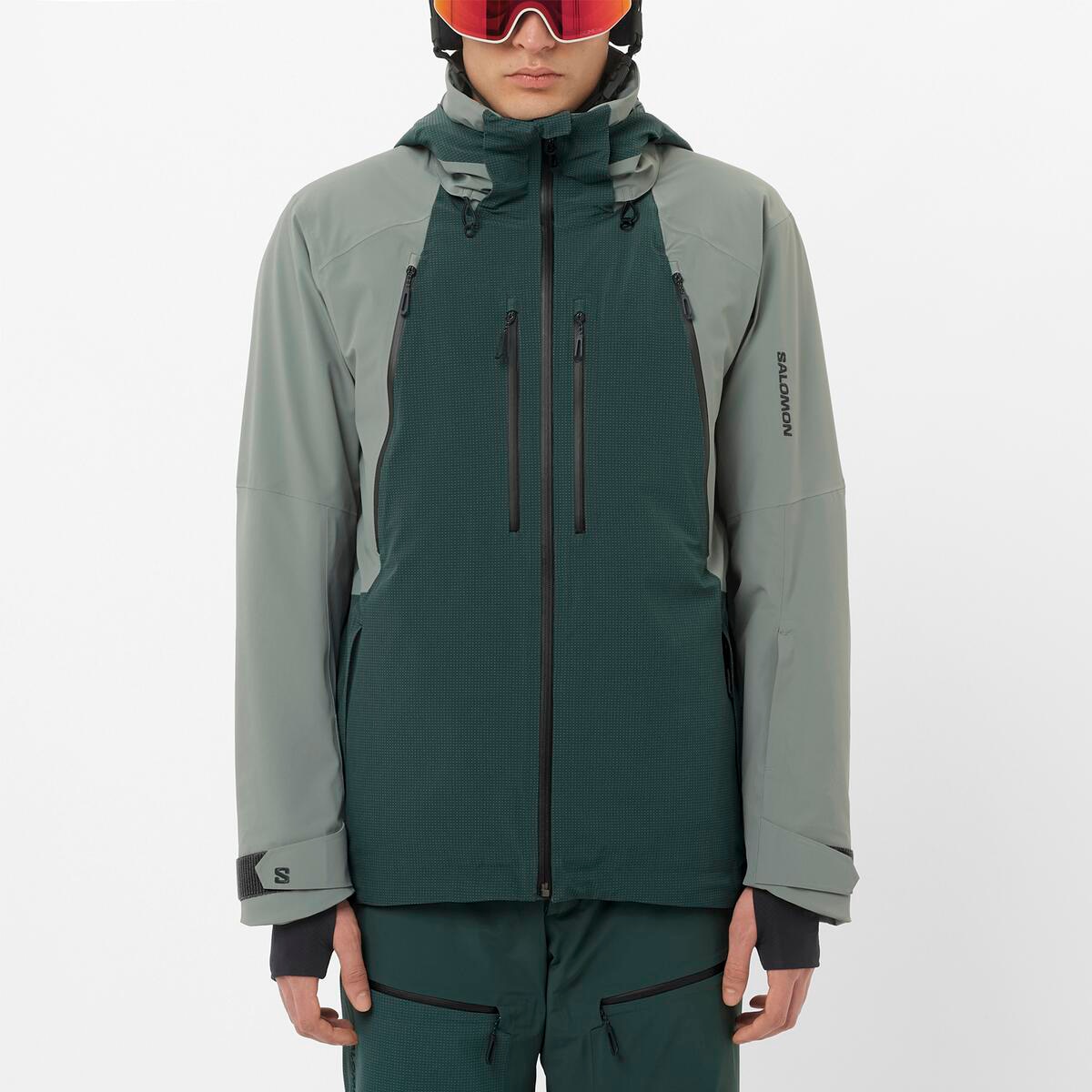 ア*️様 00‘s SALOMON ASYMMETRY TECH JACKET Chaqueta aislada con capucha para hombre SPECTRAL JACKET M SALOMON