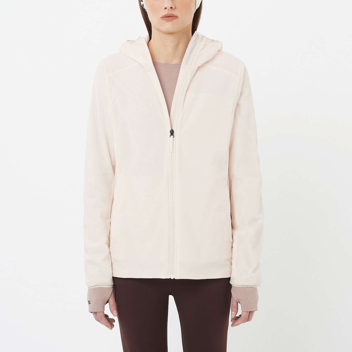 Chaqueta aislada con capucha para mujer MOUNTAIN FLEX JKT HD W SALOMON - Blanco Blanco-1