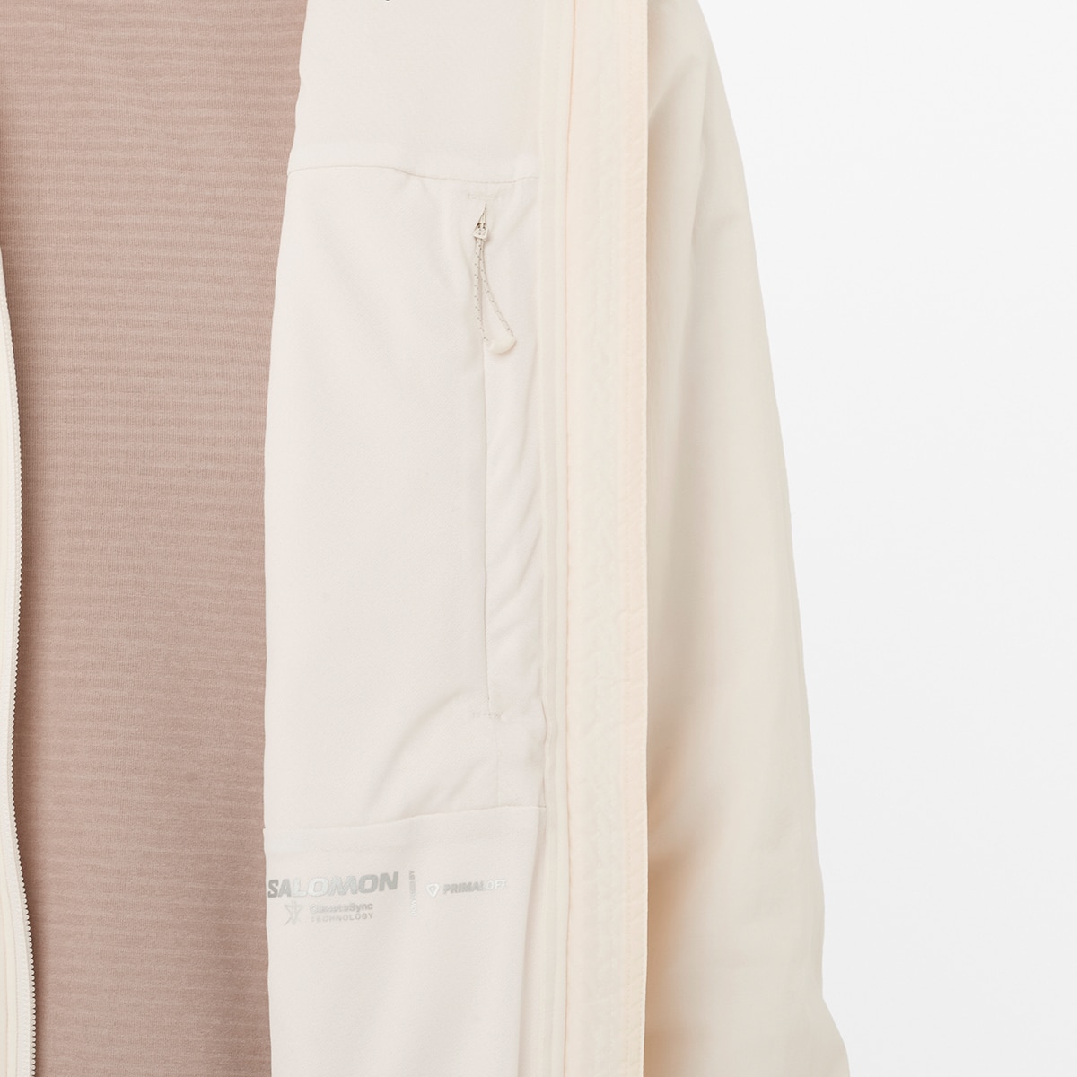 Chaqueta aislada con capucha para mujer MOUNTAIN FLEX JKT HD W SALOMON - Blanco Blanco-5