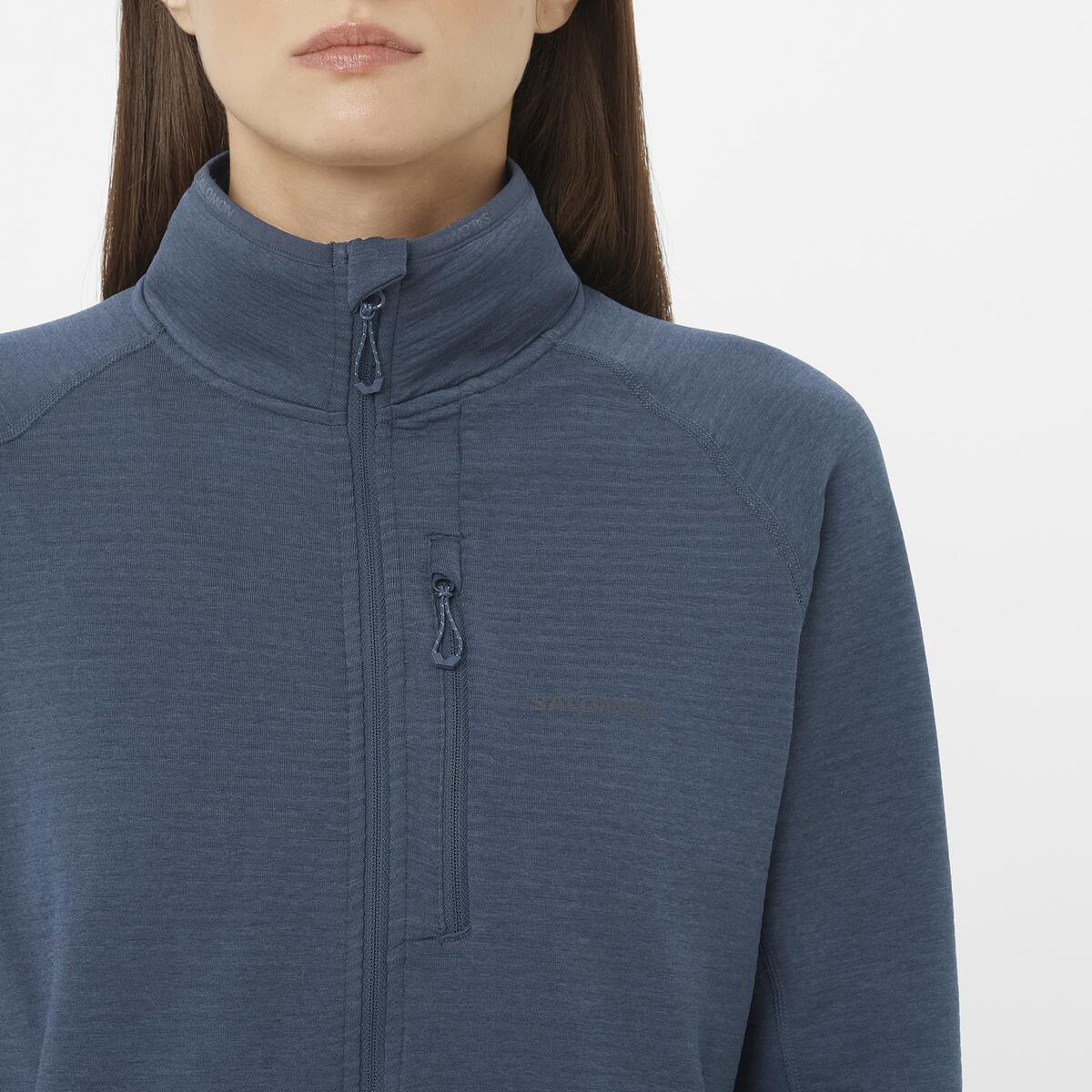 Chaqueta intermedia de cremallera completa para mujer SNTIAL LIGHTWARM FZ W SALOMON - Gris Gris-3