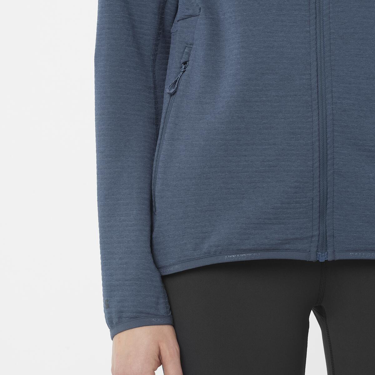 Chaqueta intermedia de cremallera completa para mujer SNTIAL LIGHTWARM FZ W SALOMON - Gris Gris-4