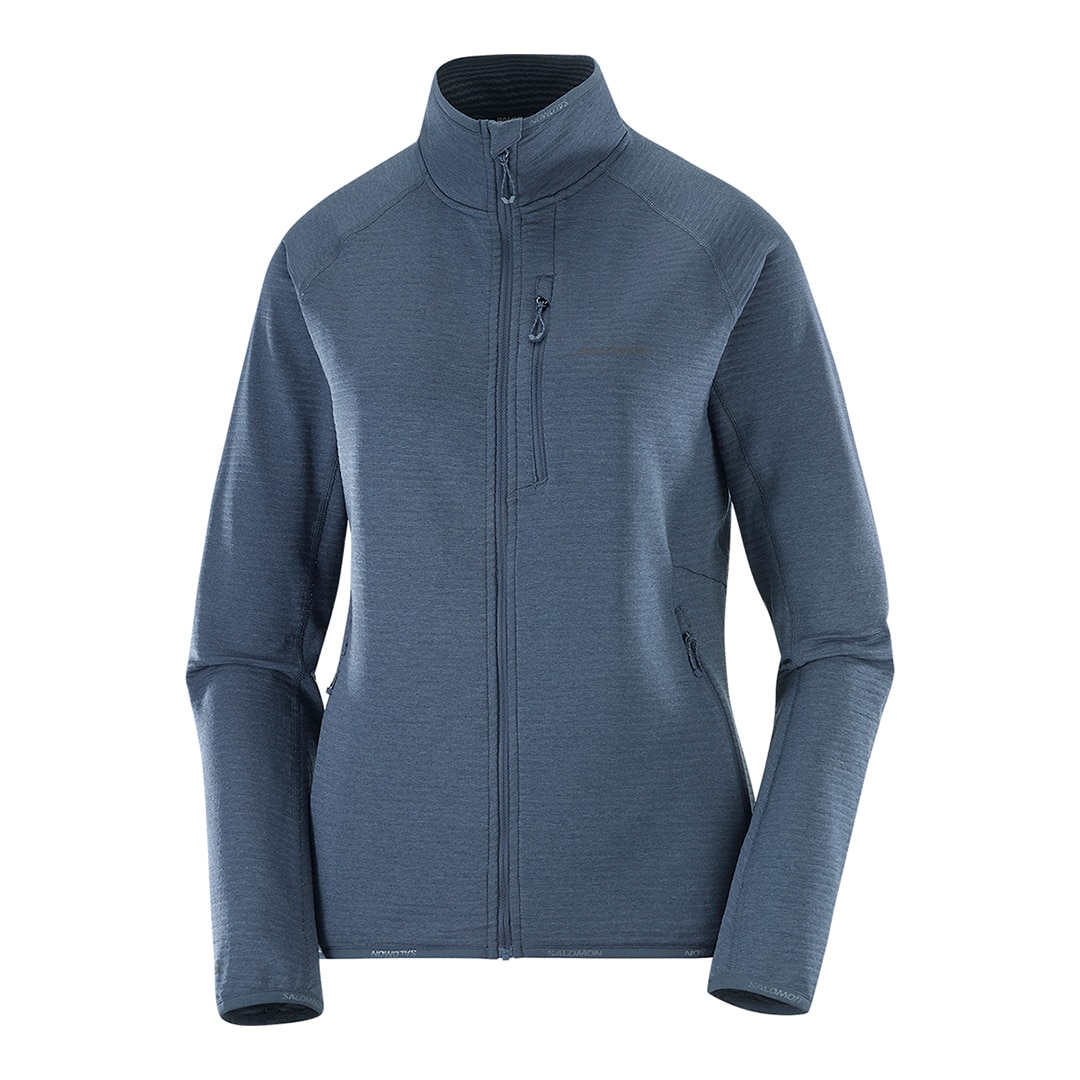 Chaqueta intermedia de cremallera completa para mujer SNTIAL LIGHTWARM FZ W SALOMON - Gris Gris-5