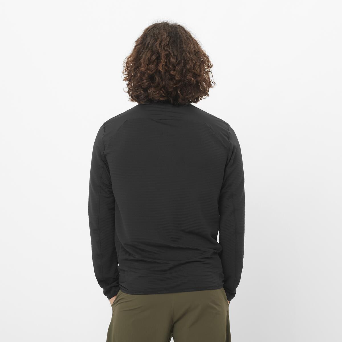 Imagen 2 de Chaqueta intermedia de cremallera completa para hombre SNTIAL LIGHTWARM HYBRID M SALOMON - Negro Negro